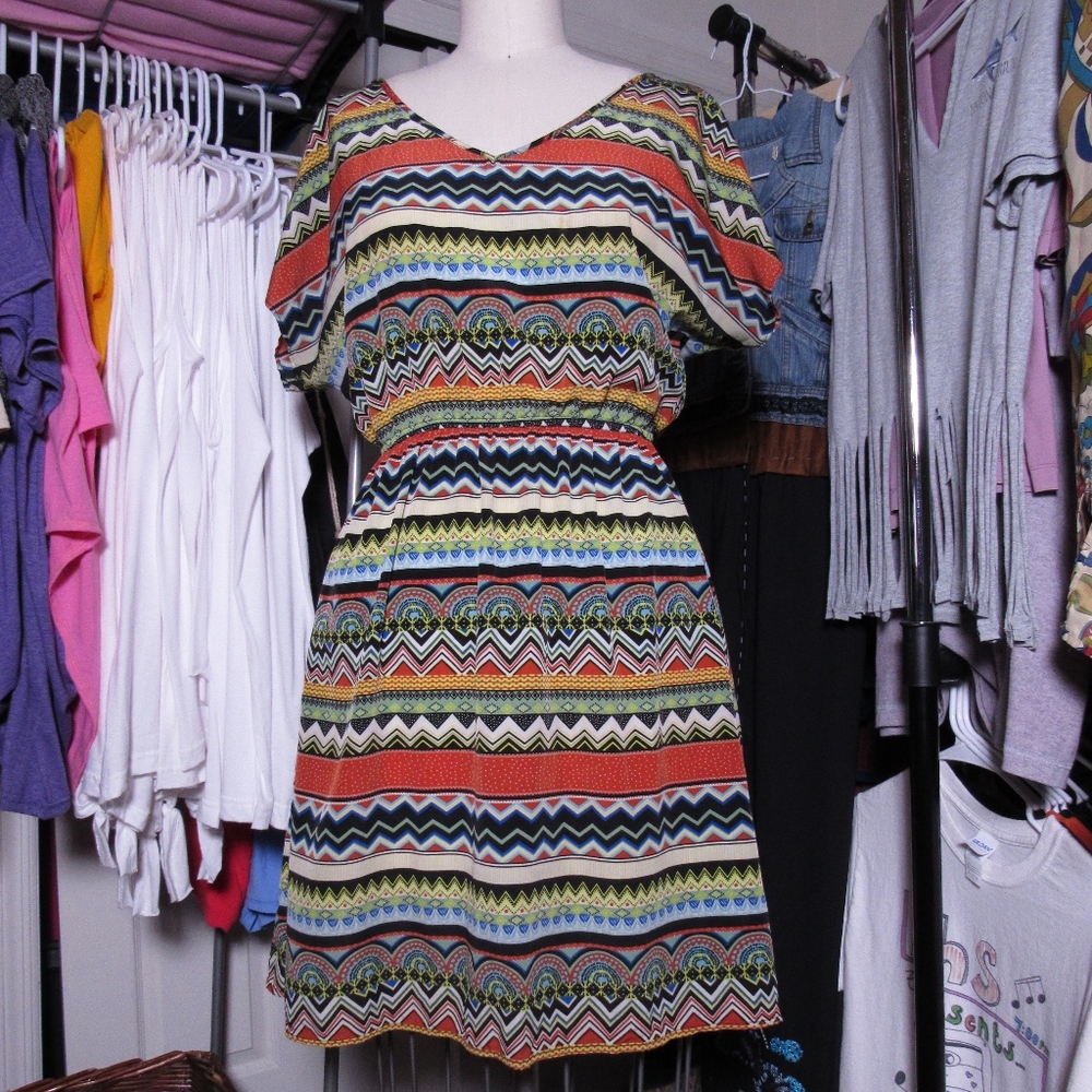 Boho dress, Blouson dress